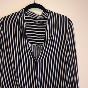 Zara TRF Women’s High-low Striped Wrap Top